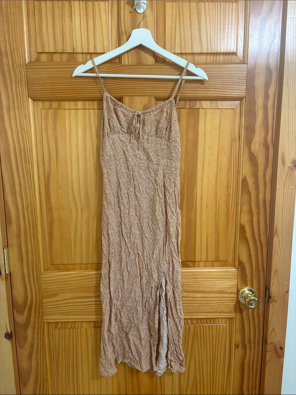 Aeropostale Size XS Pink and Yellow Floral Midi Dress